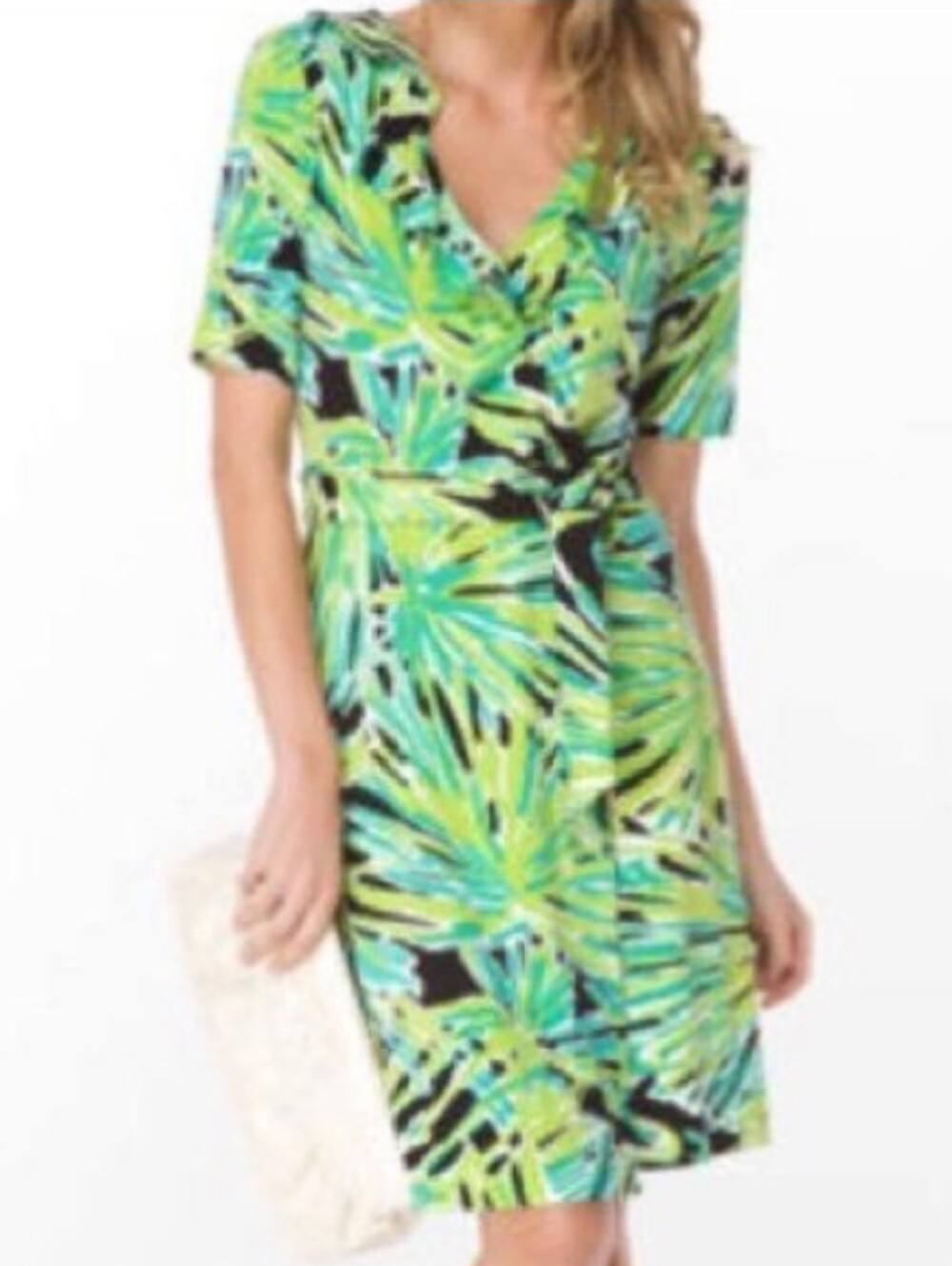 Lilly Pulitzer Adalie Ruffle Wrap Dress Greens With Envy